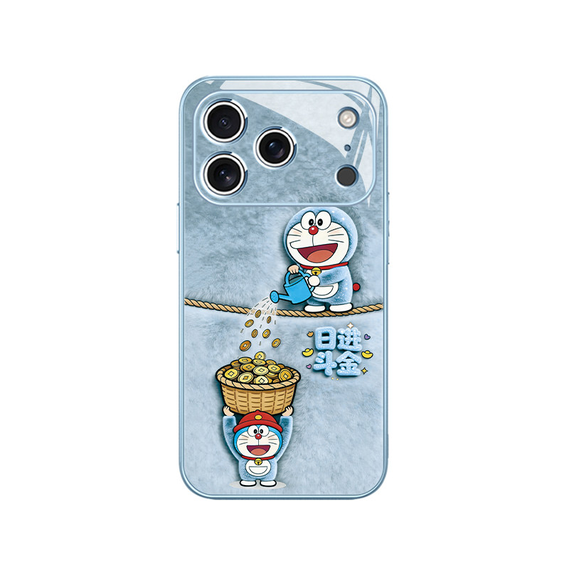 适用iPhone17pro哆啦A梦手机壳苹果16promax毛绒15plus可爱air毛茸茸14卡通13日进斗金12mini日漫11冬天x玻璃,淘宝优惠券,粉丝福利购,淘宝优惠卷