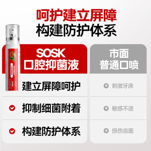 SOSK口腔抑菌液清新喷雾剂清洁口臭口气口喷男女便携官方旗舰店 - 图3