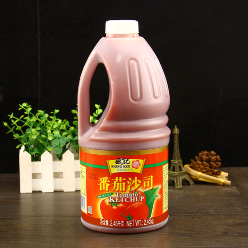 盛记番茄沙司2.45kg*6桶 商用大瓶装番茄酱手抓饼酱料意面酱 - 图1