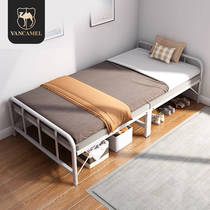 Folding bed Single beds Home Lunch Break Adults Afternoon Nap Reinforced Hard Board Simple Iron Frame Small Bed Bedroom Plus Bed Parquet Bed