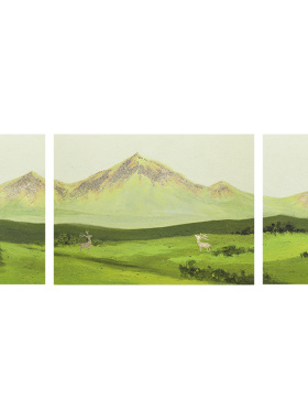 北欧简约风客厅三联画