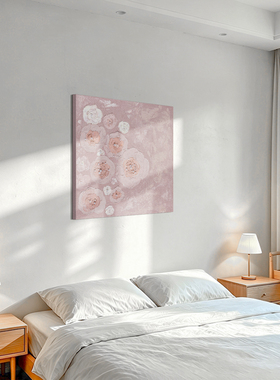 忒派TeiPai手绘油画《漫恬》法式奶油风客厅装饰画玫瑰花手绘挂画