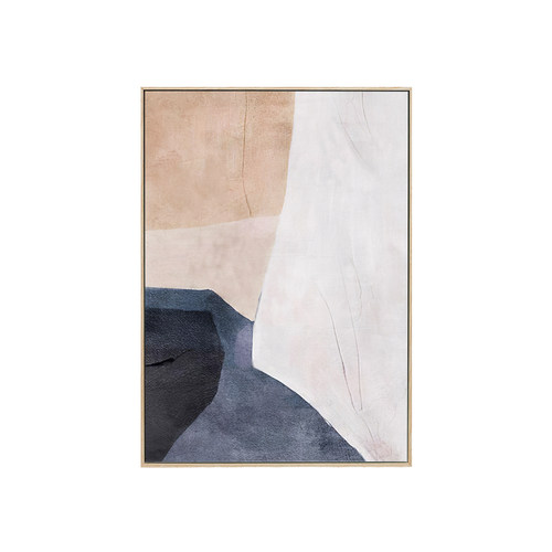 港画 莫兰迪色抽象艺术大色块壁画不规则手绘侘寂风卧室装饰画 - 图0