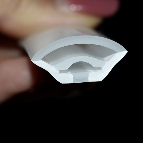 led柔性硅胶灯带条软套管12v24低压三角发光90度嵌入式线形灯槽 - 图0