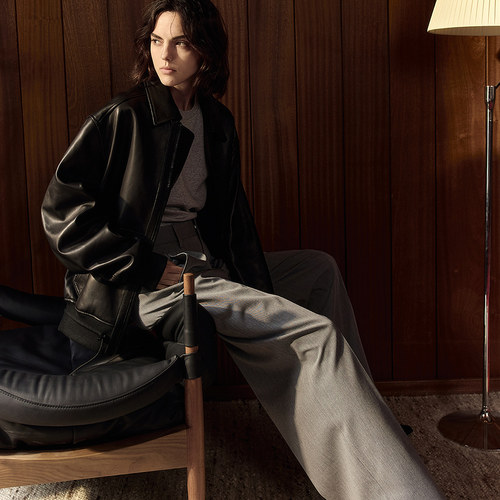 OCHIRLY欧时力 阔腿西装长裤女垂感廓形松弛感通勤2024秋季新品 - 图0