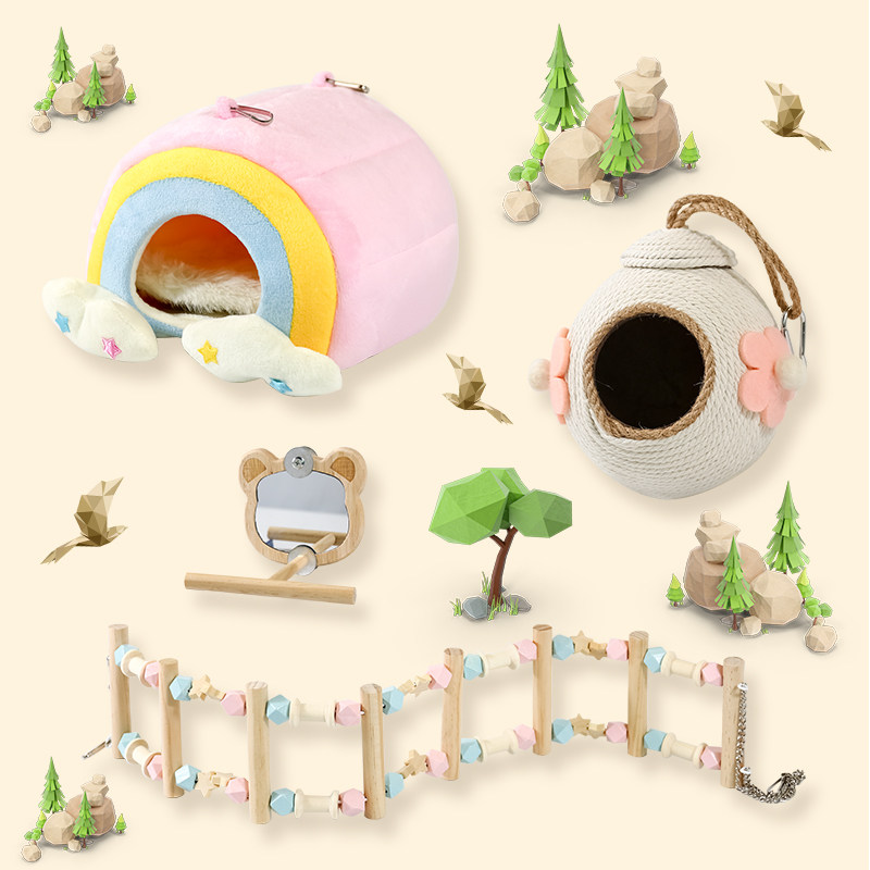 达洋直营鹦鹉鸟玩具解闷自嗨镜子通草球啃咬椰壳楼梯牡丹虎皮玄凤,淘宝优惠券,粉丝福利购,淘宝优惠卷