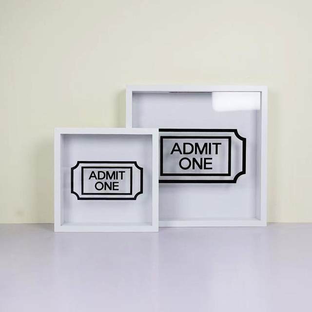 Travel ticket storage ticket storage box Travel record photo frame Postcard collection commemorative photo frame storage box