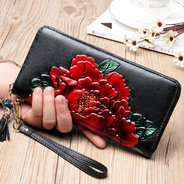 女士长款2021新款韩版真皮皮夹子 曼卡茜妮箱包钱包