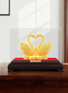 百年好合天鹅摆件新婚结婚礼物