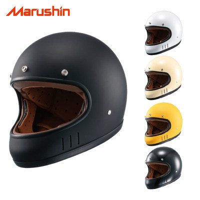 日本marushin官方摩托车头盔机车哈雷巡航街车全盔复古头盔男女 虎窝淘