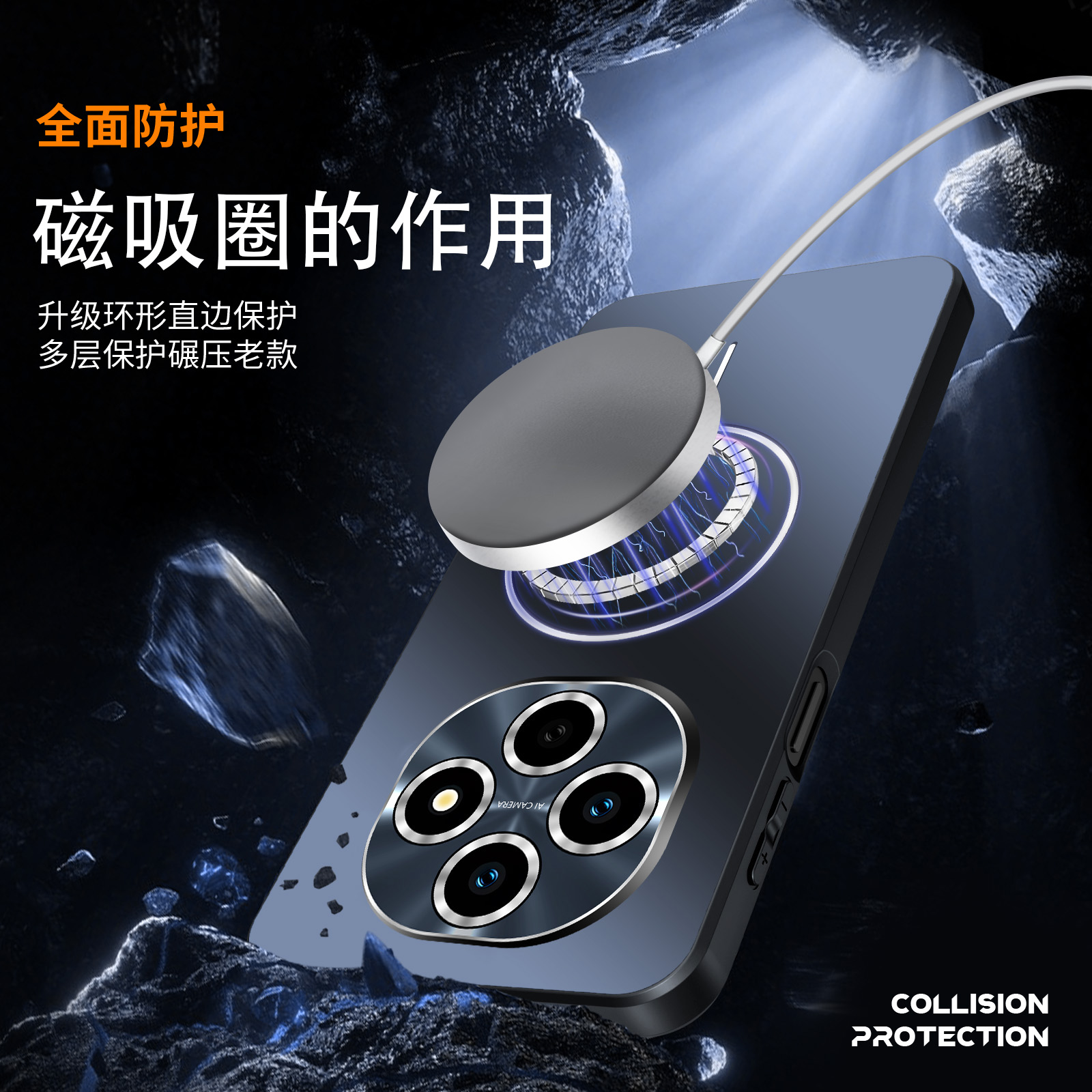 适用oppoa6pro手机壳A6 pro新款高档镜头男保护壳A6pro外壳pro女5G硅胶a6 pro镜头全包op保护套防摔PLN110潮 - 图1