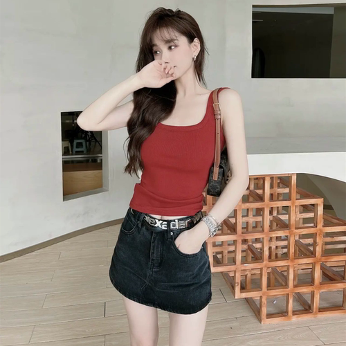JUST CC卡卡女装官方旗舰正品防走光吊带背心女外穿带胸垫U型美背 - 图3