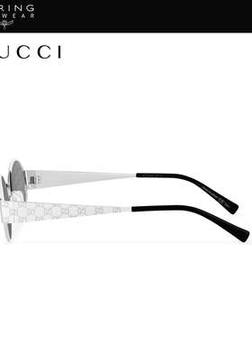 开云眼镜 古驰GUCCI男女同款复古圆形窄框全框太阳镜墨镜GG1854S