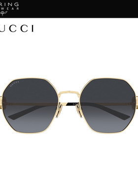 【2026新款】开云眼镜古驰GUCCI男女几何形金属太阳镜墨镜GG2046S