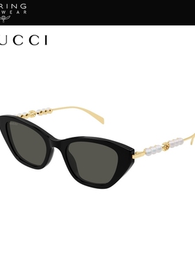 开云眼镜 古驰GUCCI男女同款窄框个性猫眼防晒太阳镜墨镜GG1968S