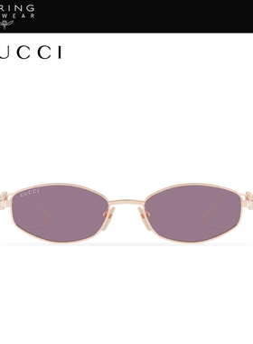 开云眼镜 古驰GUCCI男女同款圆框金属复古小框太阳镜墨镜GG1802S
