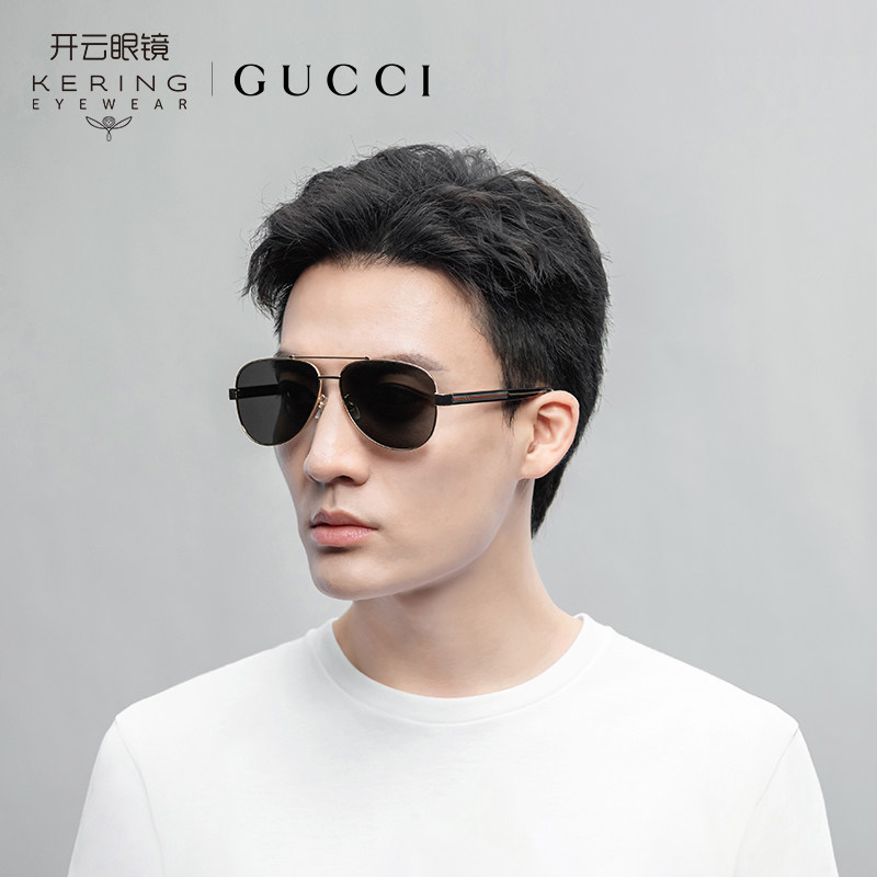 开云gucci偏光茶色夏男女款太阳镜 开云眼镜太阳眼镜