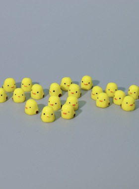 无聊了！摆一堆可爱小黄鸡鸭迷你小动物模型治愈工位桌面小摆件