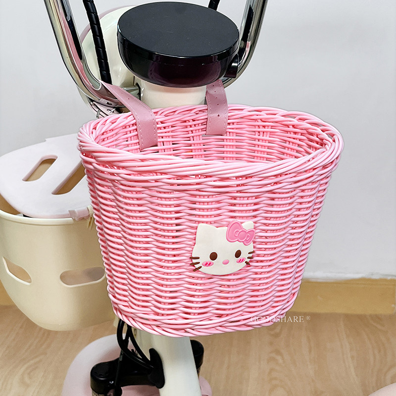 电动车车篮储物车筐复古编织田园风电瓶车前置物兜多功能收纳挂篮,淘宝优惠券,粉丝福利购,淘宝优惠卷