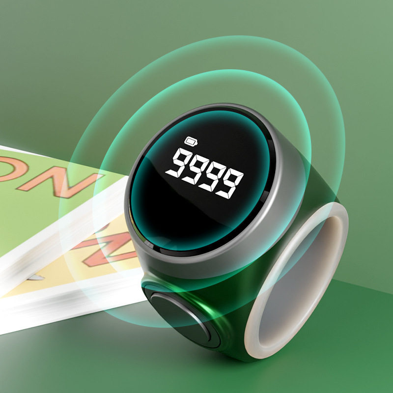 One piece drop shipping counter ring electronic digital display luminous silent counter rechargeable ring smart counter