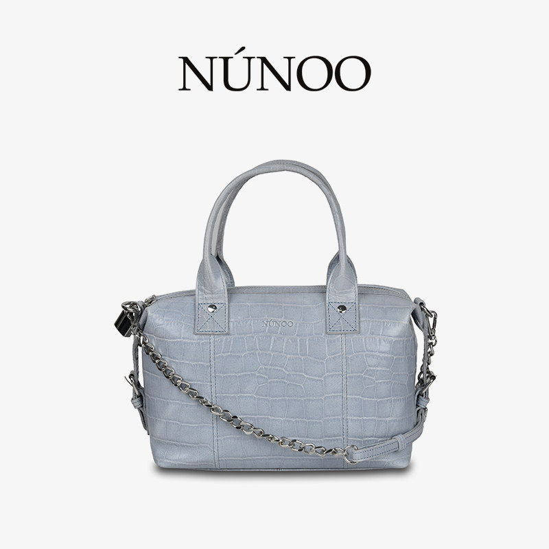 nunoo大容量真皮鳄鱼纹波士顿包 Nunoo海外女士包袋