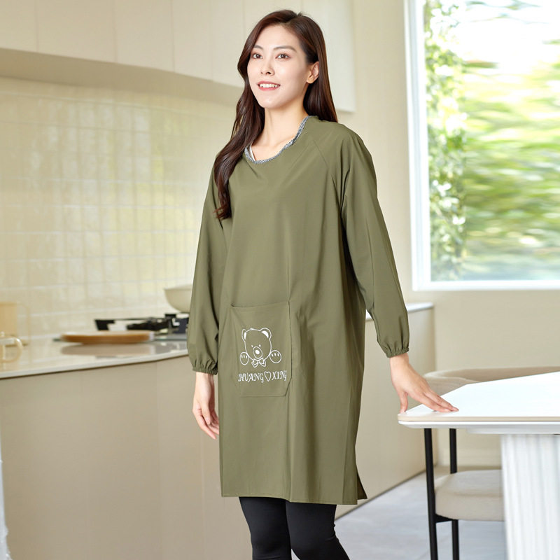 防水防油罩衣女新款反穿成人厨房家用长袖围裙子防油工作服薄款男,淘宝优惠券,粉丝福利购,淘宝优惠卷