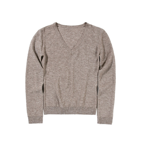 CountryMoment羊毛混纺紧身V领针织衫外套女美式打底内搭毛线上衣 - 图3