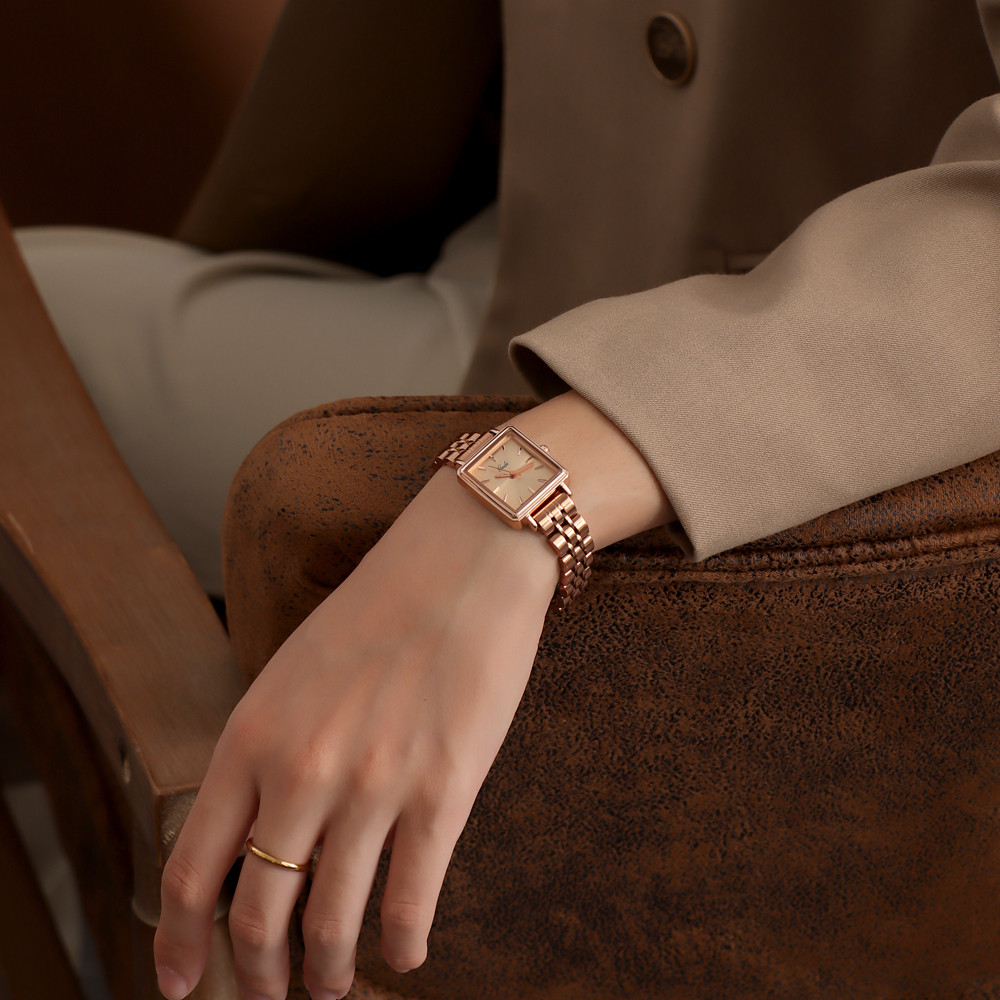 钢带小众设计轻奢防水简约气质手表 歌迪诗楷国产腕表