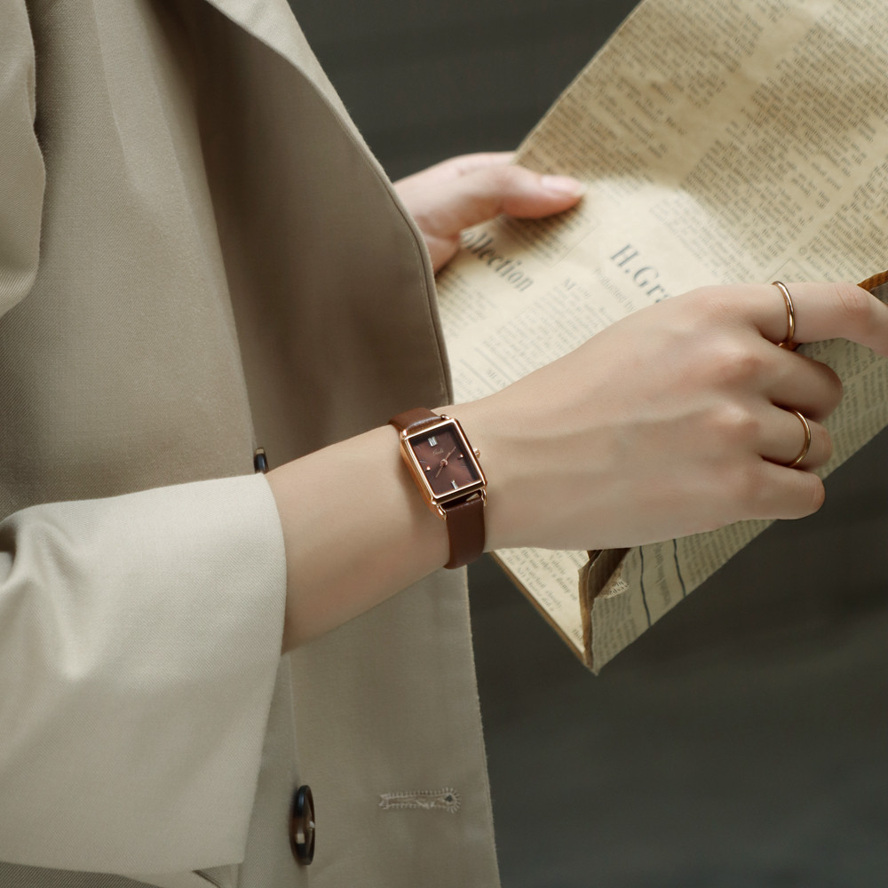 ins小众设计轻奢复古女士名牌手表 歌迪诗楷国产腕表