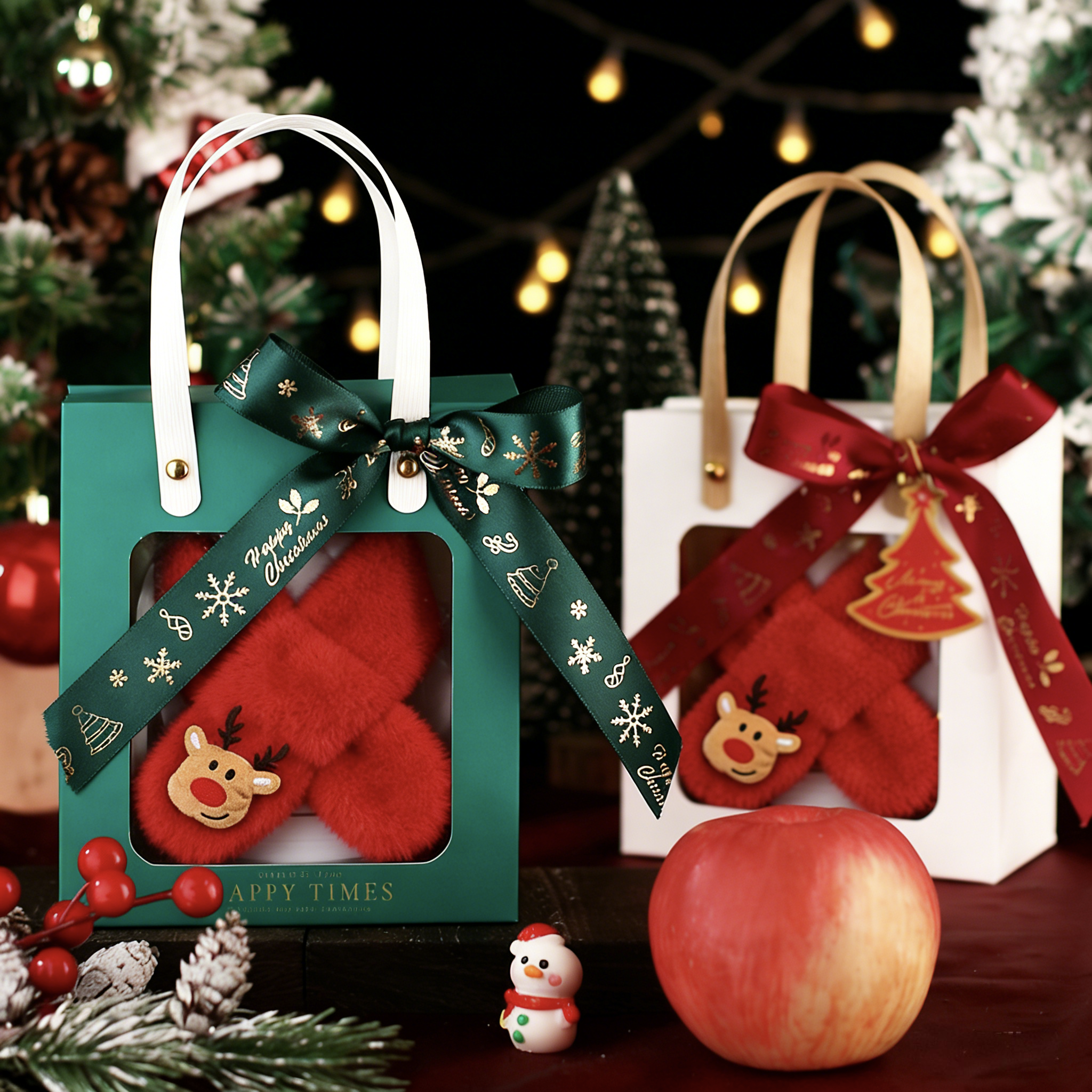 圣诞节礼物儿童手提围巾伴手礼盒2025幼儿园学生分享创意实用礼品 - 图0