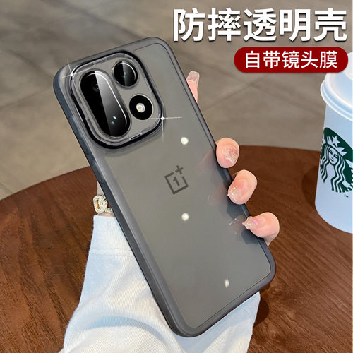 几何魔方适用一加15手机壳新款1+15保护套一加13t带镜头膜oneplus15全包防摔超薄透明简约硅胶高级感女款软壳 - 图1