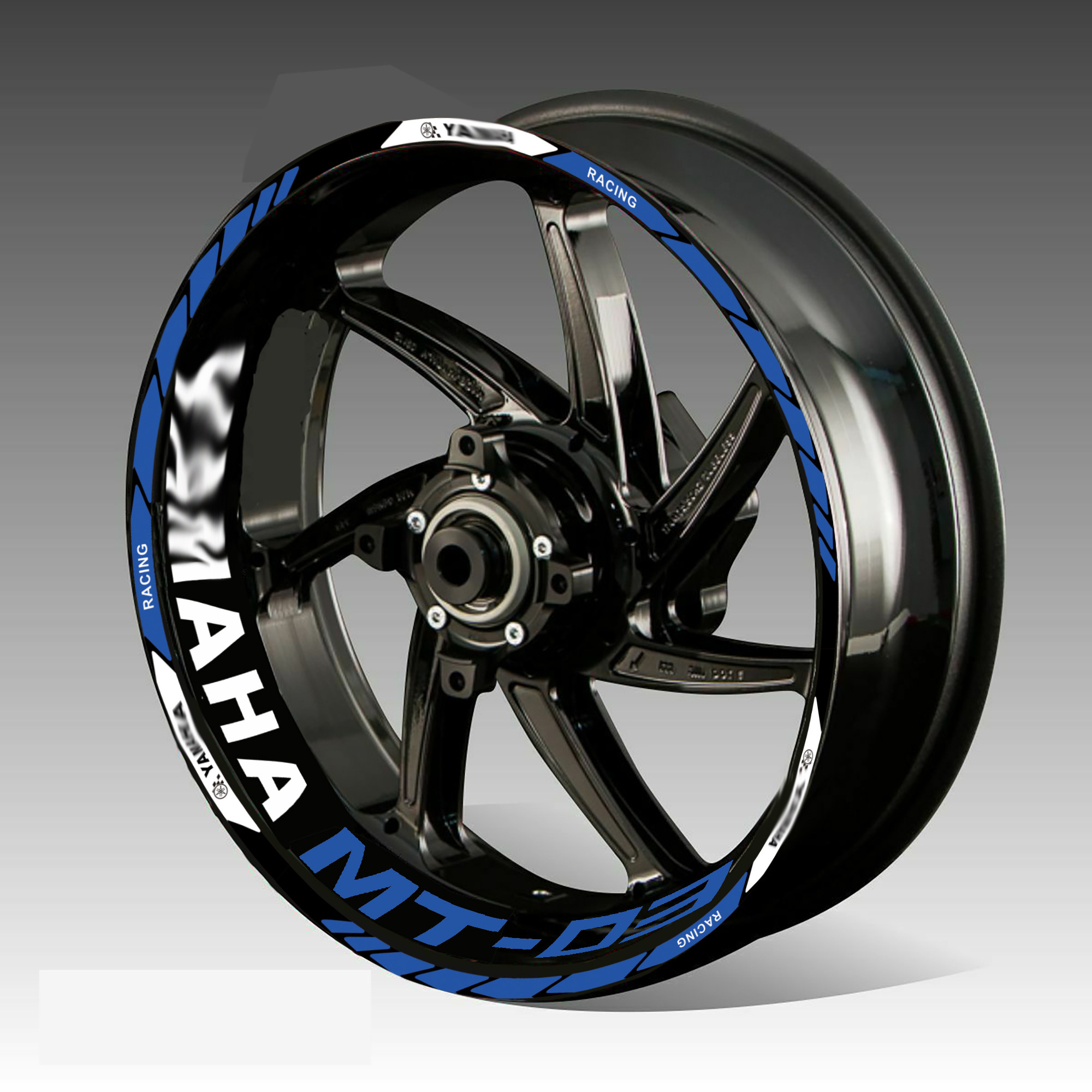 适用于使用雅马哈mt-03摩托车改装贴纸防水反光轮毂贴花个性轮辋