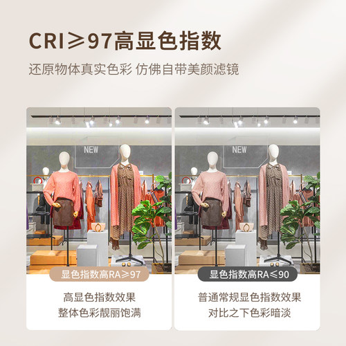 向世照明LED轨道灯店铺商用COB导轨灯防眩光高显色服装店射灯超亮 - 图2