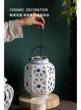hermoso欧式风灯烛台镂空罐