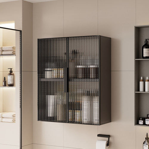 浴室边柜侧柜收纳柜马桶置物柜卫生间吊柜置物架挂墙化妆品收纳柜 - 图3