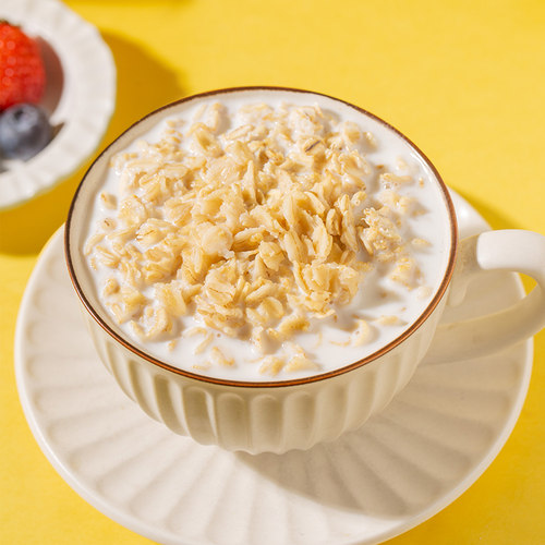 燕麦片5斤2罐即食无糖精营养早餐麦片未脱脂纯麦片冲饮健身代餐品 - 图0