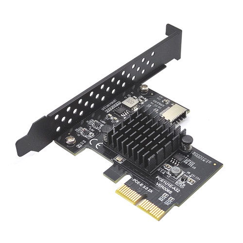 USB3.2 GEN2 TYPE-E A-KEY扩展卡PCIe转TYPE-C前置10G祥硕ASM3142 - 图1