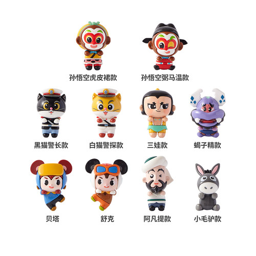 【第1弹】上美影孙悟空黑猫警长舒克贝塔趴件屏幕显示器摆件桌面 - 图3