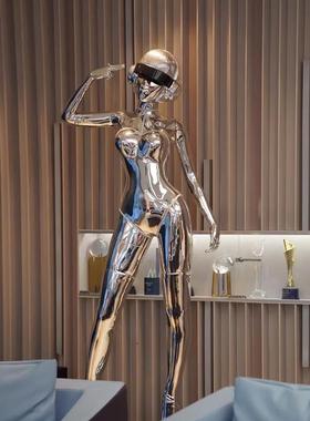 未来姬机械女神艺术雕塑人物落地摆件酒吧KTV潮流网红装饰空山基