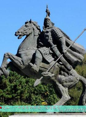 大型铸铜胡服骑射马人物雕塑定制户外园林景观草原玻璃钢塑像摆件