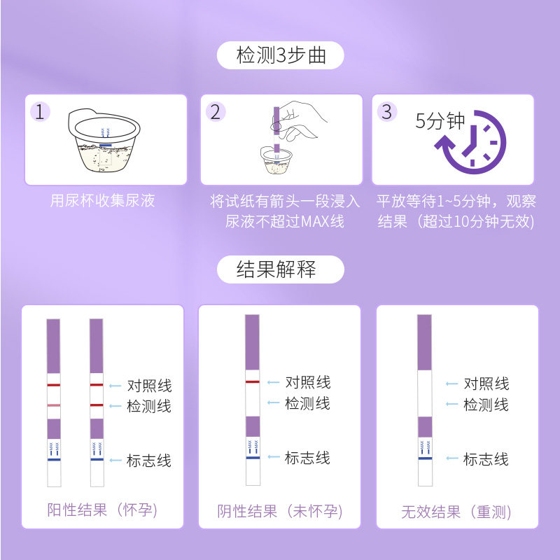 掌护早早孕检测孕10 hcg准确验孕棒 掌护其他检测试纸