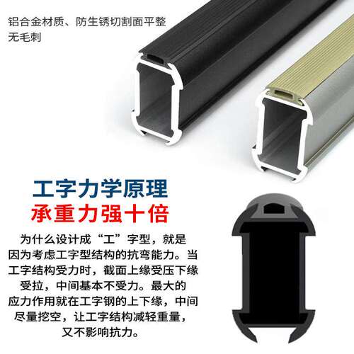索菲亚衣柜挂衣杆柜内横杆铝合金衣橱衣服衣通晾衣杆专用固定配件 - 图2