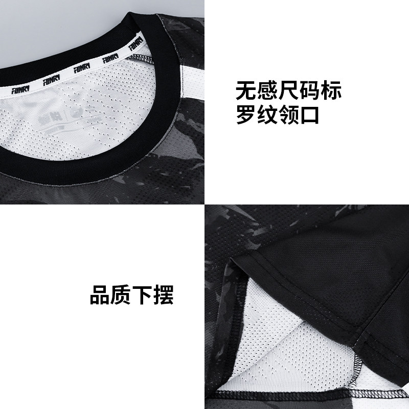 蜂锐FOOTYBEAST足球训练短袖廓形拼接印花提花速干T克里斯