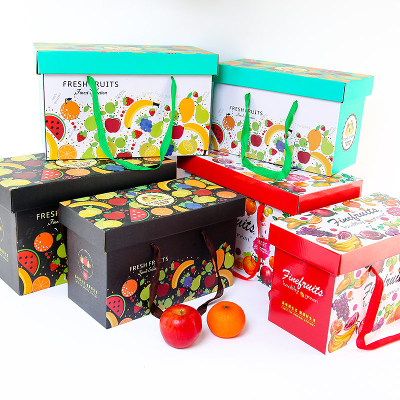 新款水果包装盒礼盒高档通用水果礼品盒手提空盒子礼品盒纸箱定制