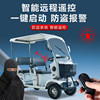 Passenger and cargo four-wheel battery scooter with shed