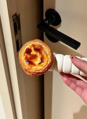 蛋挞防静电门把套保护套防撞冬天门把手套装饰通用卧室可爱牛角包