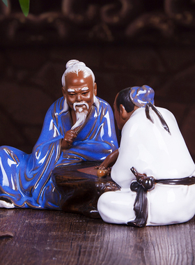 石湾陶瓷国学雅趣对弈书房摆件