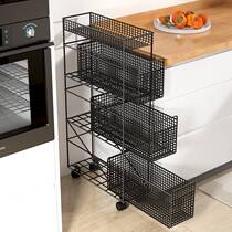 Drawer-type kitchen shelve floor Vegetable Cart Shelve Shelf with pull-out clip Sewn Containing Shelf Melon Fruit Storage Rack