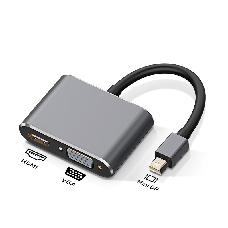 mini dp转hdmi+vga转换器4K微软Surface Pro 3/4/5/6二合一平板笔记本电脑投影仪转接头连接电视显示器