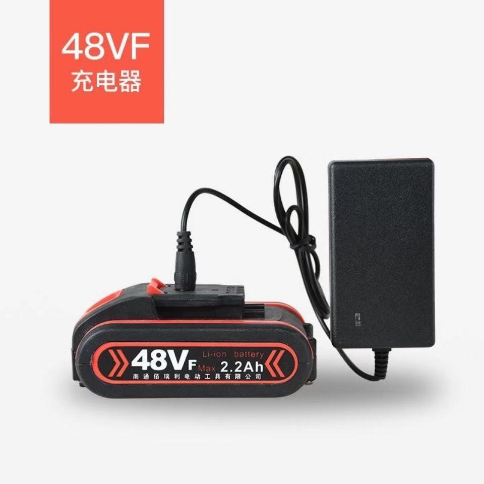 48VF68V98V298V398VF充电手电钻板手电锤角磨机锂电池充电器圆孔y-图0